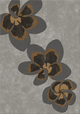 Anna-Veda 9751-simple flowers - handgefertigter Teppich,  getuftet (Indien), 24x24 5ply Qualität